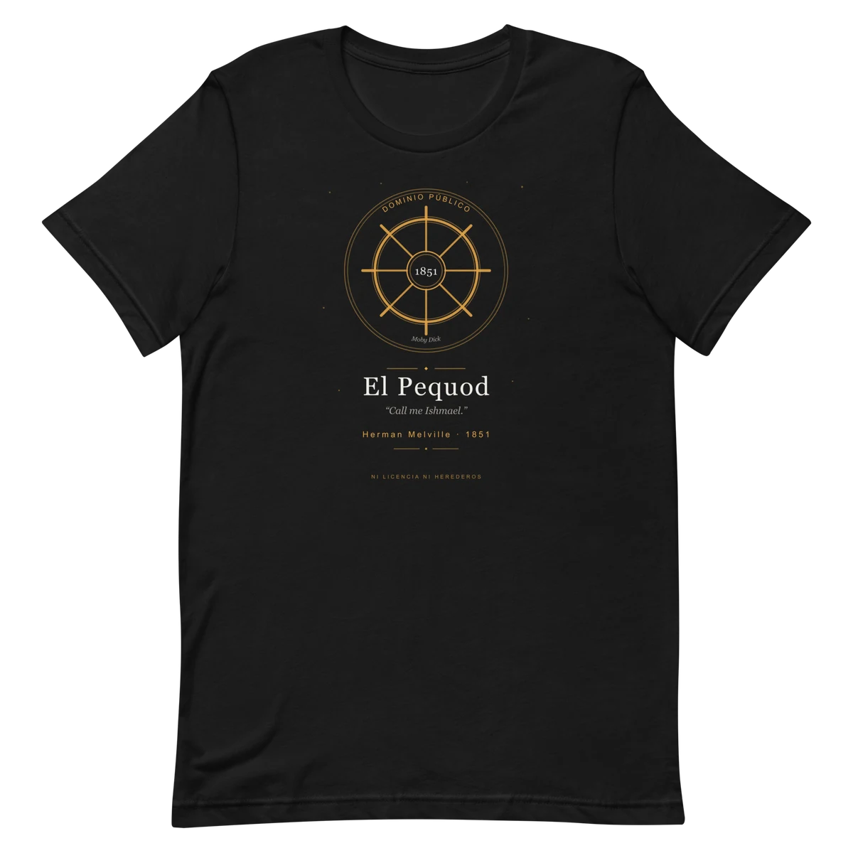 El Pequod, camiseta premium de algodón en color negro