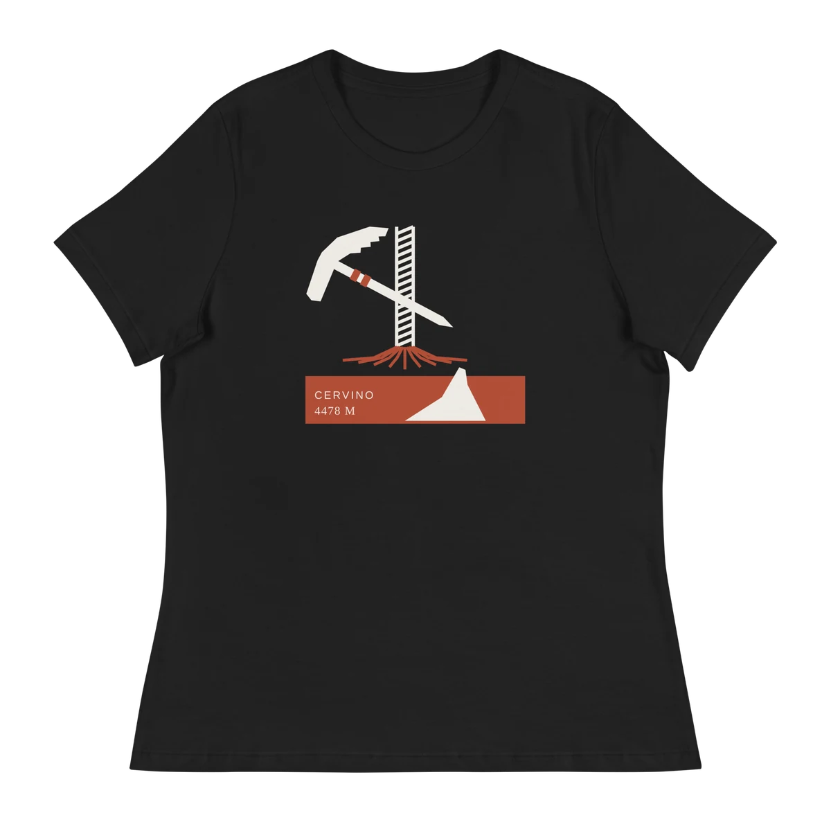 El piolet de Whymper, T-shirt femme en noir