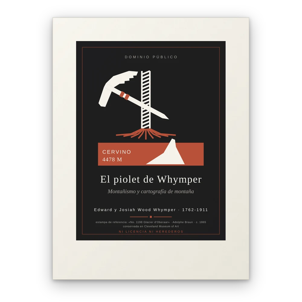 El piolet de Whymper, lámina en papel mate