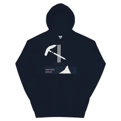 El piolet de Whymper, felpa con cappuccio in blu navy