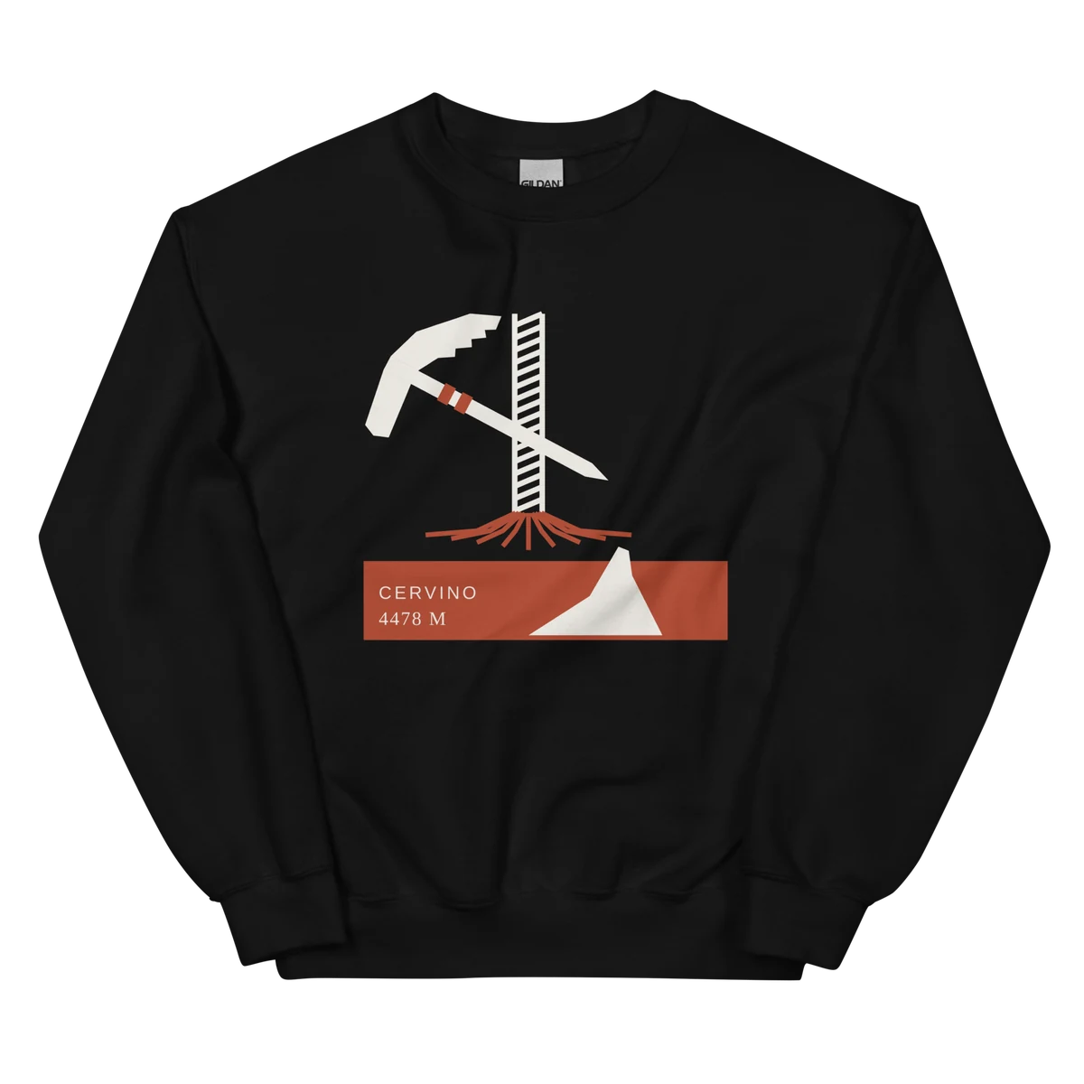 El piolet de Whymper, sudadera de cuello redondo en color negro