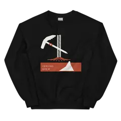 El piolet de Whymper, sudadera de cuello redondo en color negro