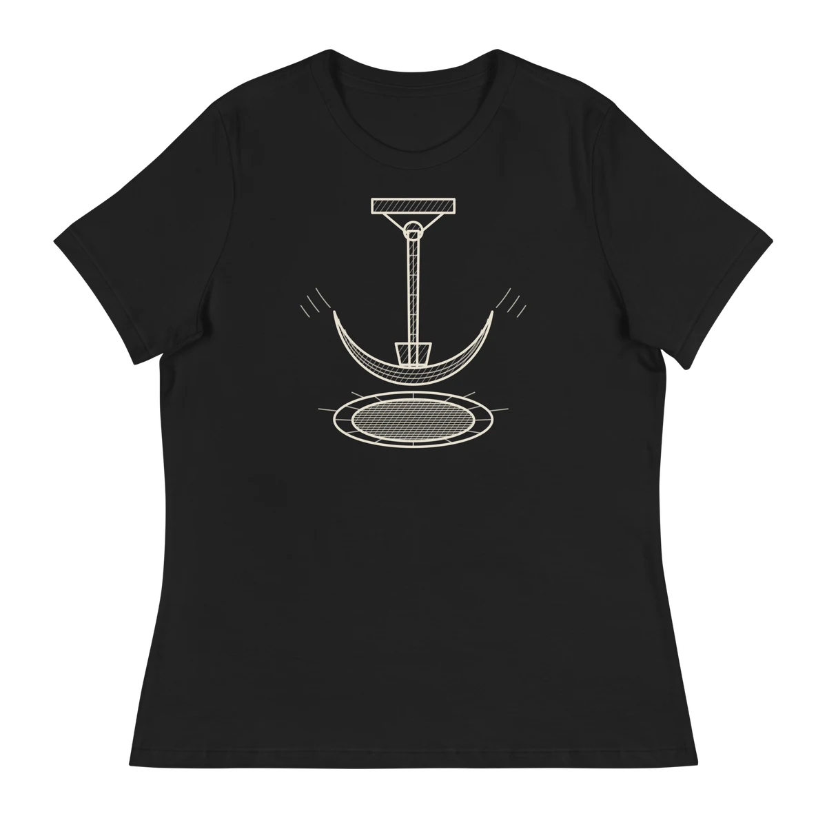 El pozo y el péndulo, camiseta de mujer en color negro