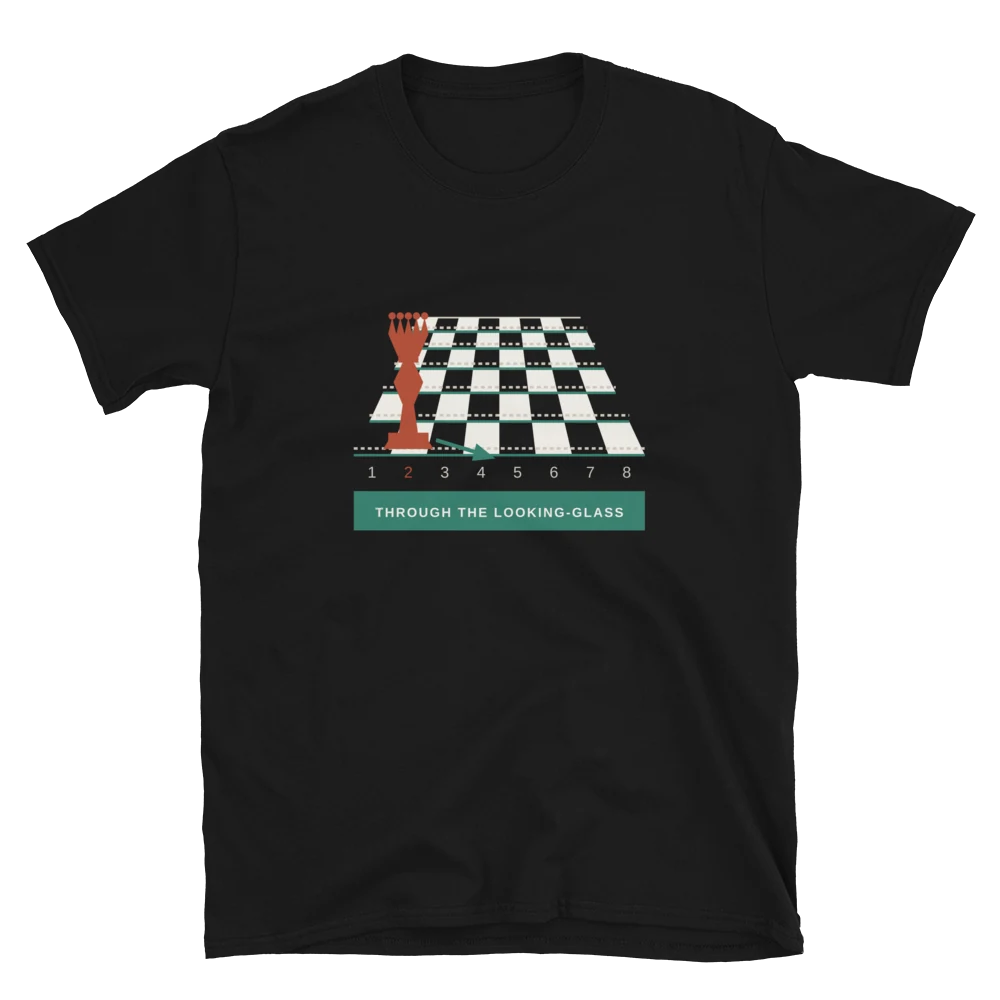 El tablero de la reina roja, camiseta de algodón en color negro