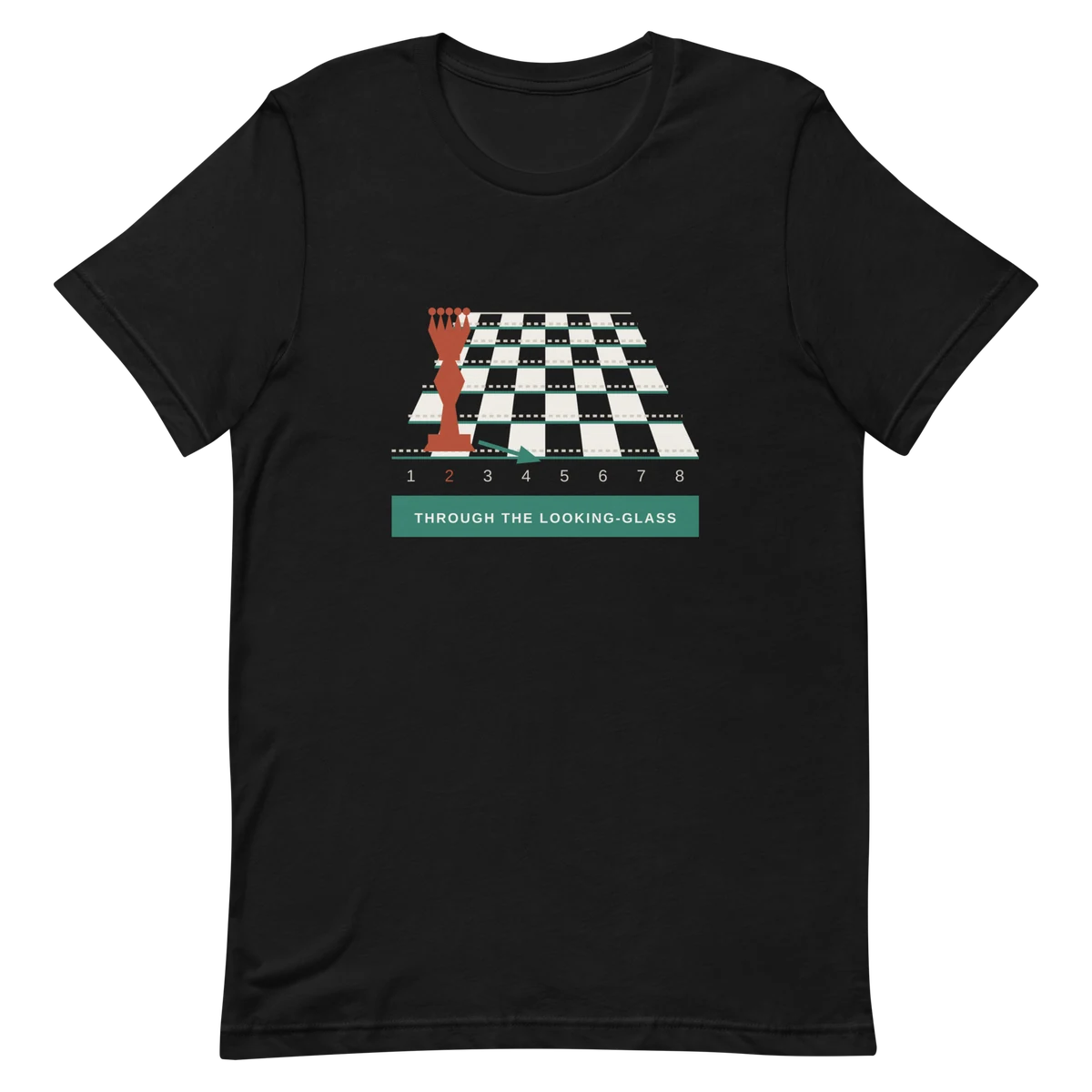 El tablero de la reina roja, Premium-Baumwoll-T-Shirt in Schwarz