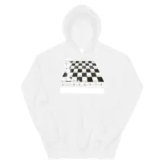 El tablero de la reina roja, sudadera con capucha en color blanco