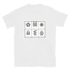 Insignias de manga, camiseta de algodón en color blanco