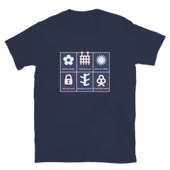 Insignias de manga, camiseta de algodón en color marino