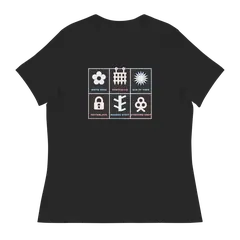Insignias de manga, camiseta de mujer en color antracita