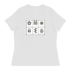 Insignias de manga, camiseta de mujer en color blanco
