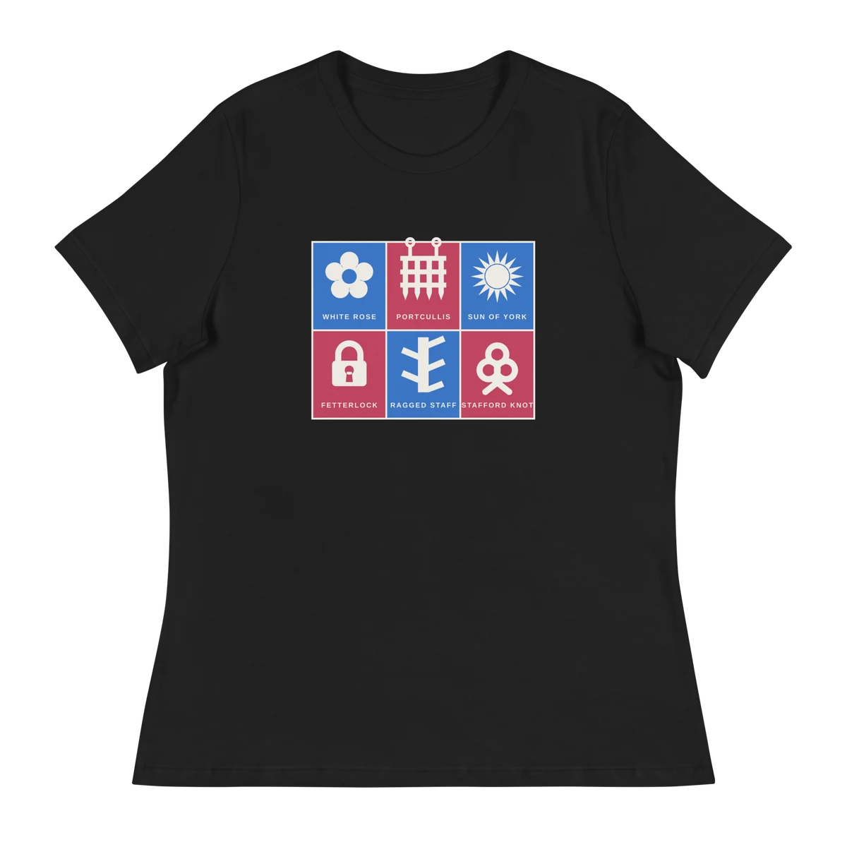 Insignias de manga, camiseta de mujer en color negro