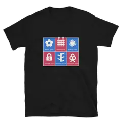 Insignias de manga, camiseta de algodón en color negro