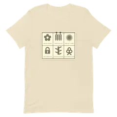 Insignias de manga, camiseta premium de algodón en color arena