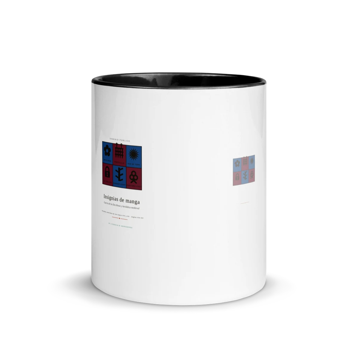 Insignias de manga, taza de cerámica en color negro