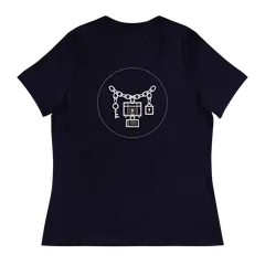 La cadena de Marley, camiseta de mujer en color marino