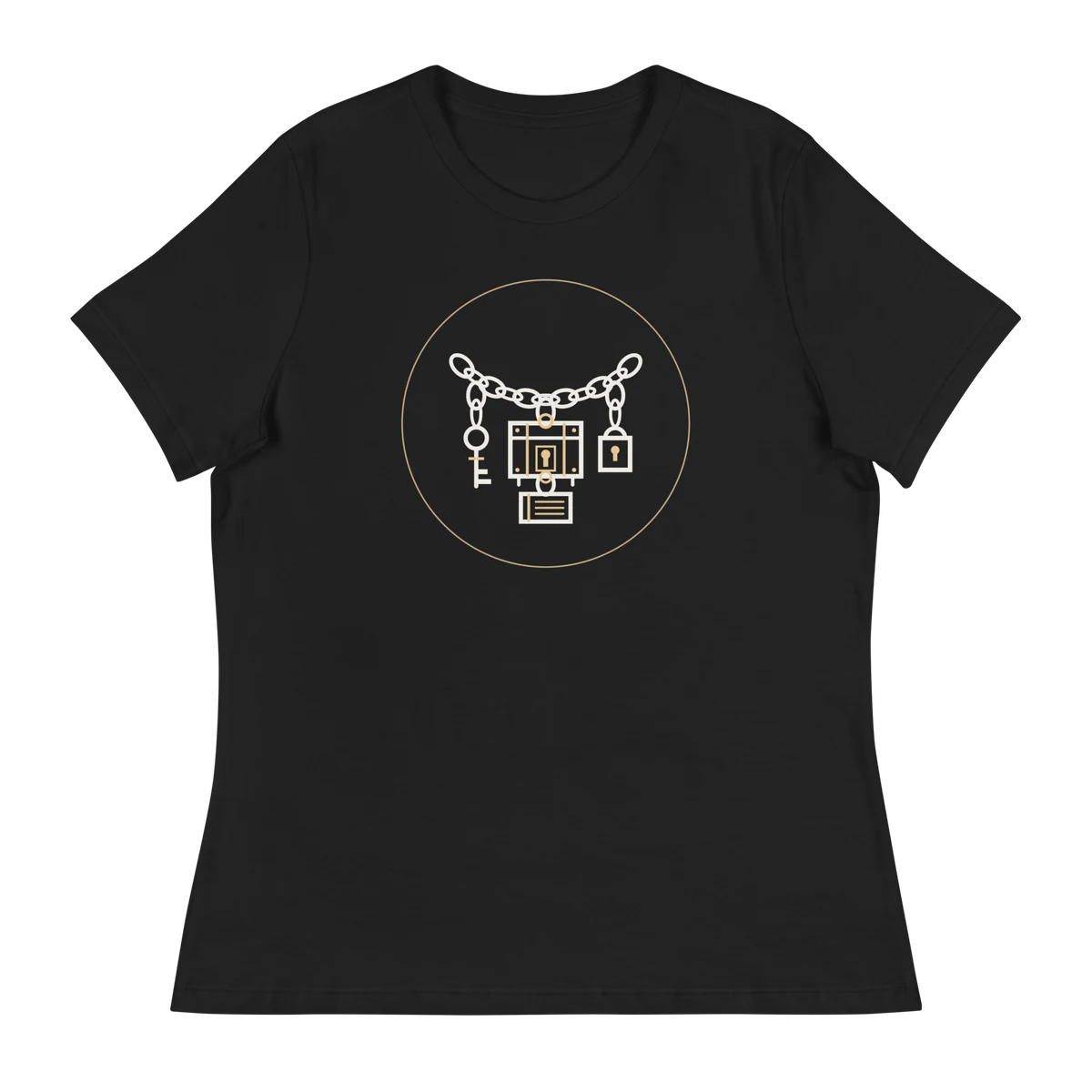 La cadena de Marley, camiseta de mujer en color negro
