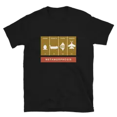 La cadena de Merian, T-shirt di cotone in nero