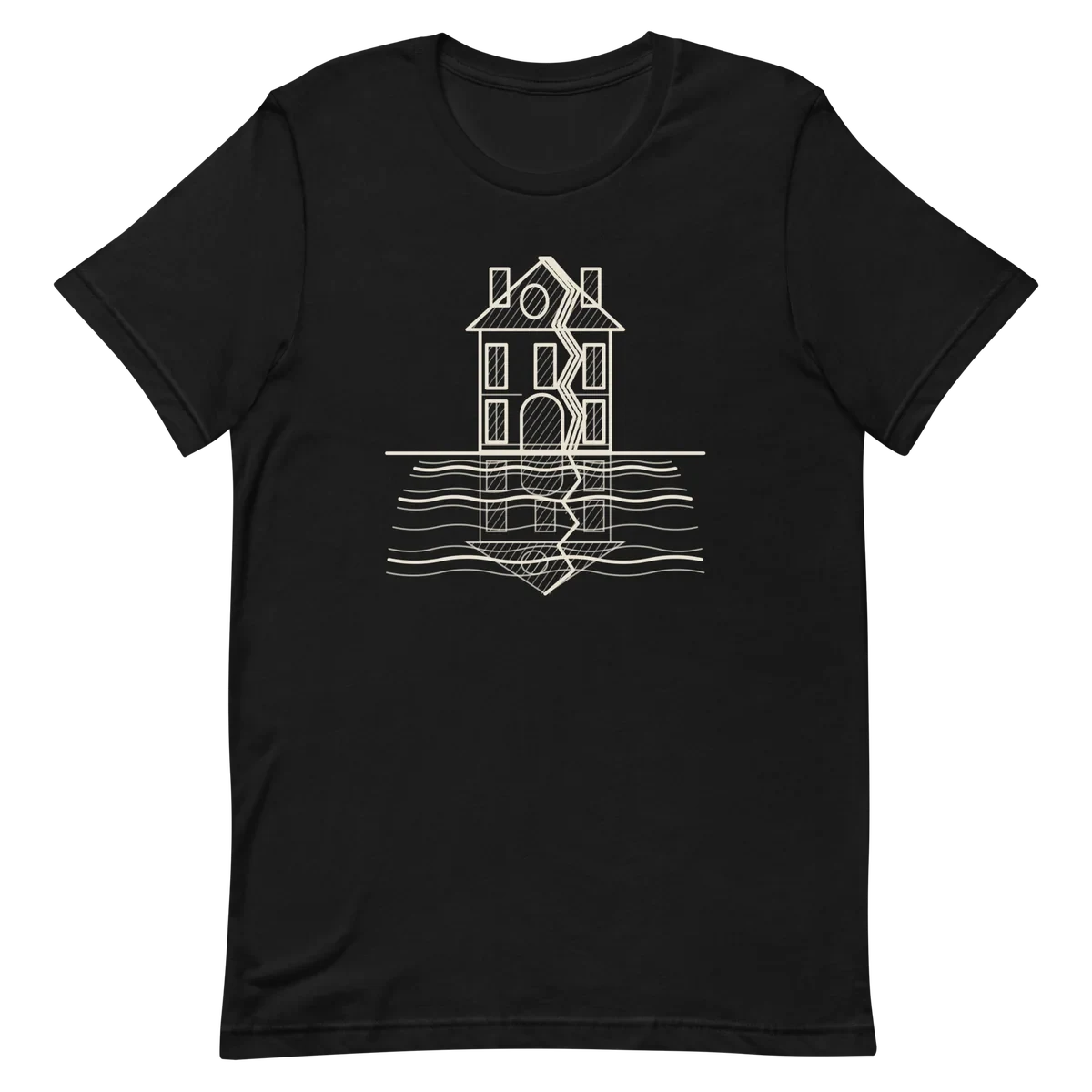 La caída de la casa Usher, camiseta premium de algodón en color negro