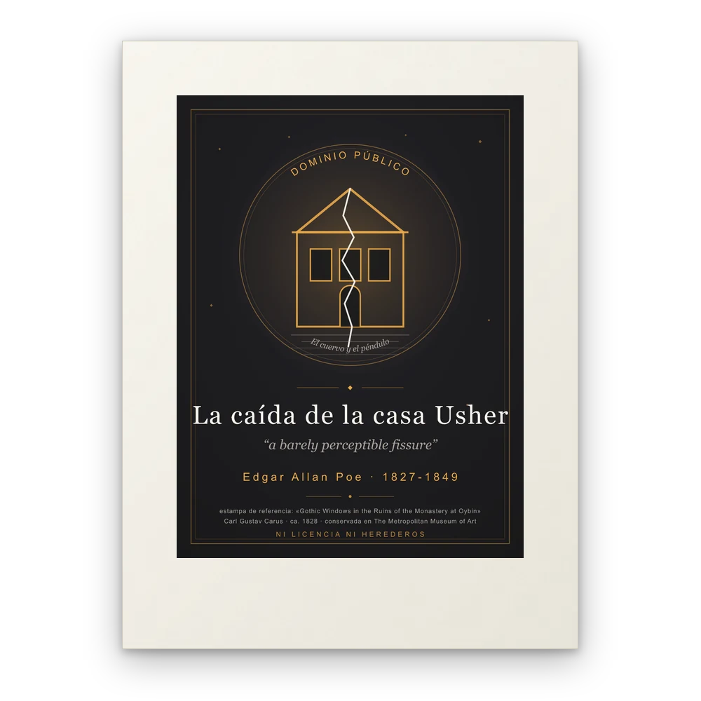 La caída de la casa Usher, lámina en papel mate
