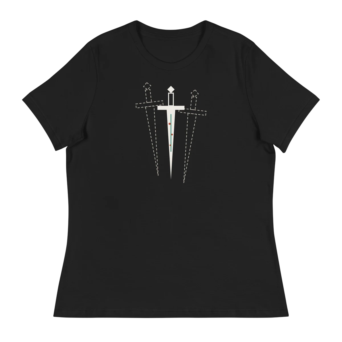 La daga de Macbeth, camiseta de mujer en color negro