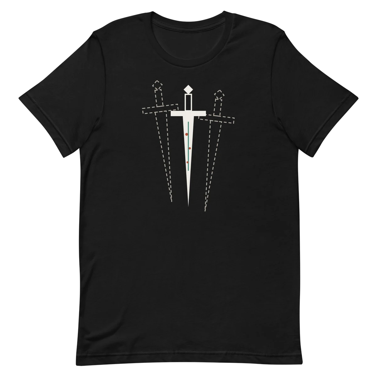 La daga de Macbeth, camiseta premium de algodón en color negro