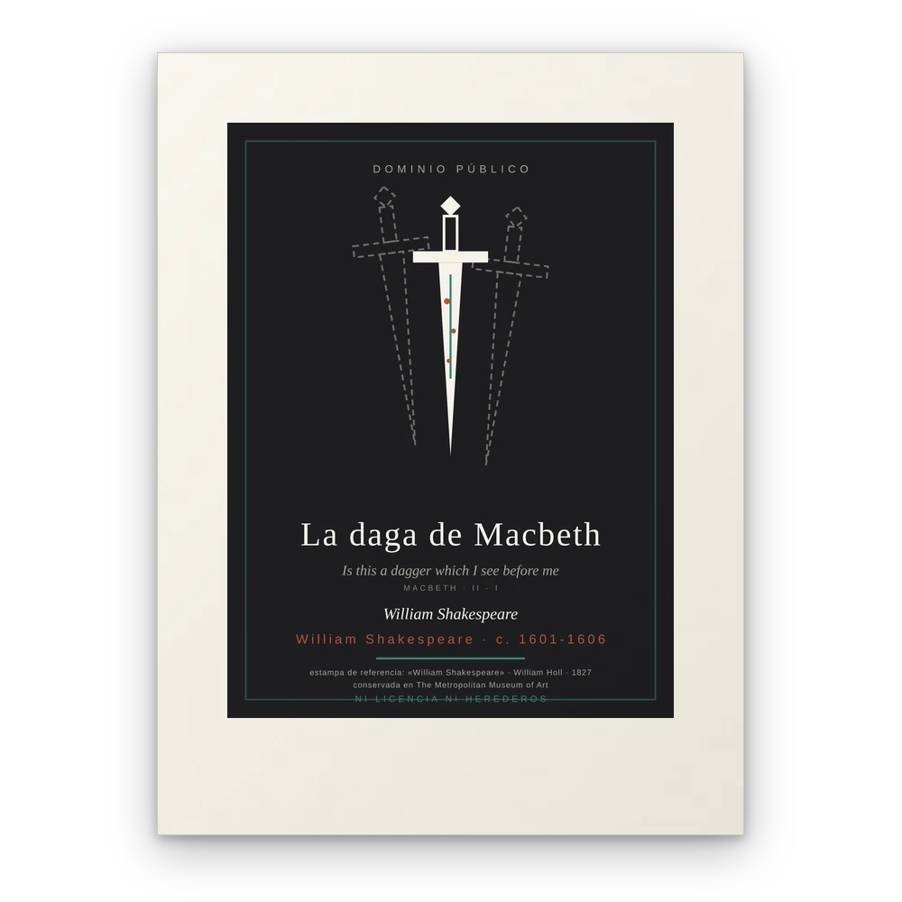 La daga de Macbeth, lámina en papel mate