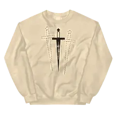 La daga de Macbeth, sudadera de cuello redondo en color arena