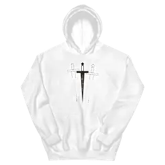 La daga de Macbeth, sudadera con capucha en color blanco