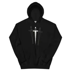La daga de Macbeth, sudadera con capucha en color negro