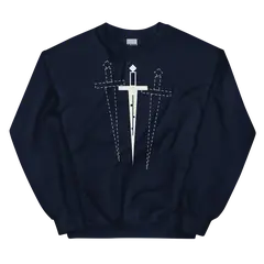 La daga de Macbeth, sudadera de cuello redondo en color marino