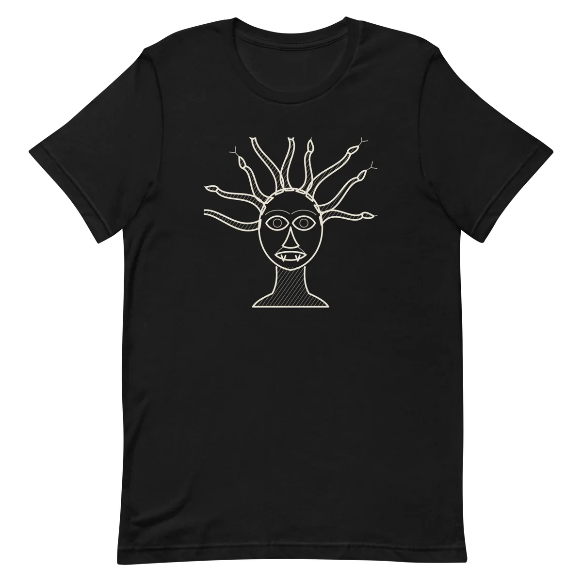 La Gorgona, camiseta premium de algodón en color negro