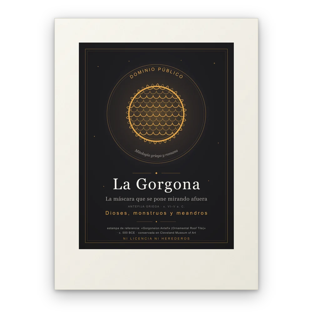 La Gorgona, lámina en papel mate