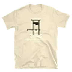 La guillotina, camiseta de algodón en color arena