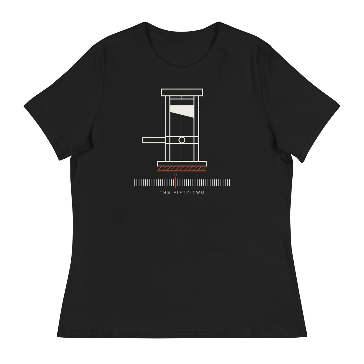 La guillotina, camiseta de mujer en color negro