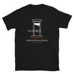 La guillotina, camiseta de algodón en color negro