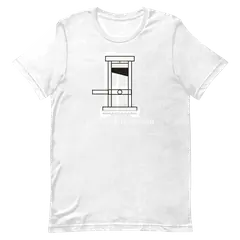 La guillotina, camiseta premium de algodón en color blanco