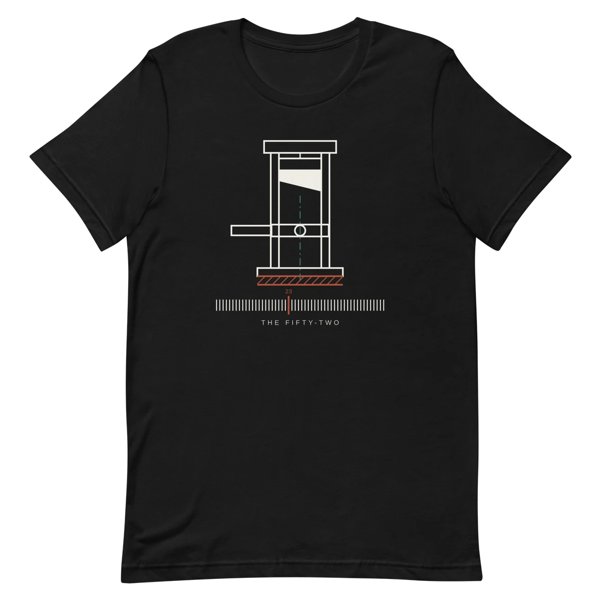 La guillotina, camiseta premium de algodón en color negro