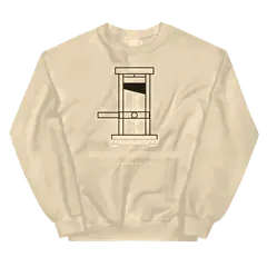 La guillotina, sudadera de cuello redondo en color arena