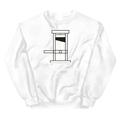 La guillotina, sudadera de cuello redondo en color blanco