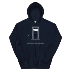 La guillotina, felpa con cappuccio in blu navy