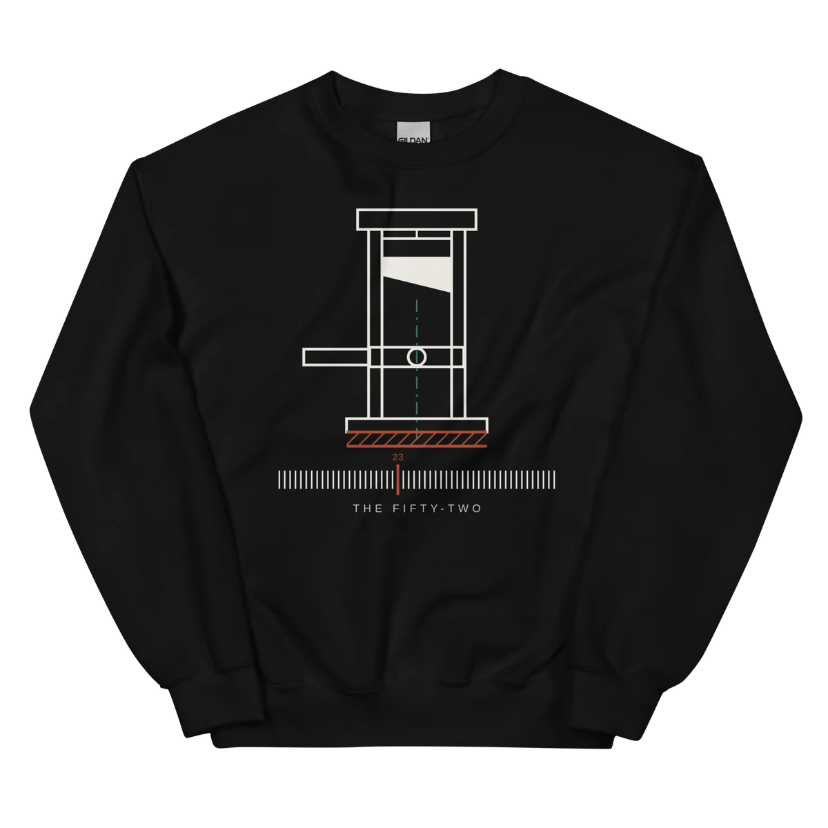 La guillotina, sudadera de cuello redondo en color negro