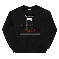 La guillotina, sudadera de cuello redondo en color negro