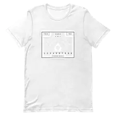 La tabla de 1891, camiseta premium de algodón en color blanco