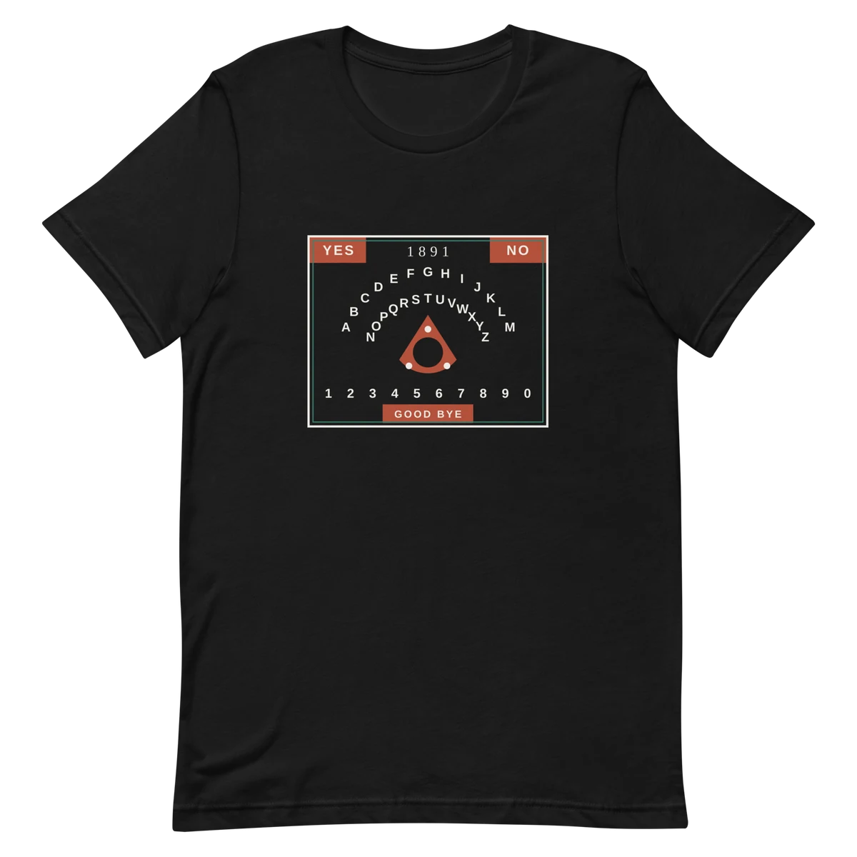 La tabla de 1891, camiseta premium de algodón en color negro