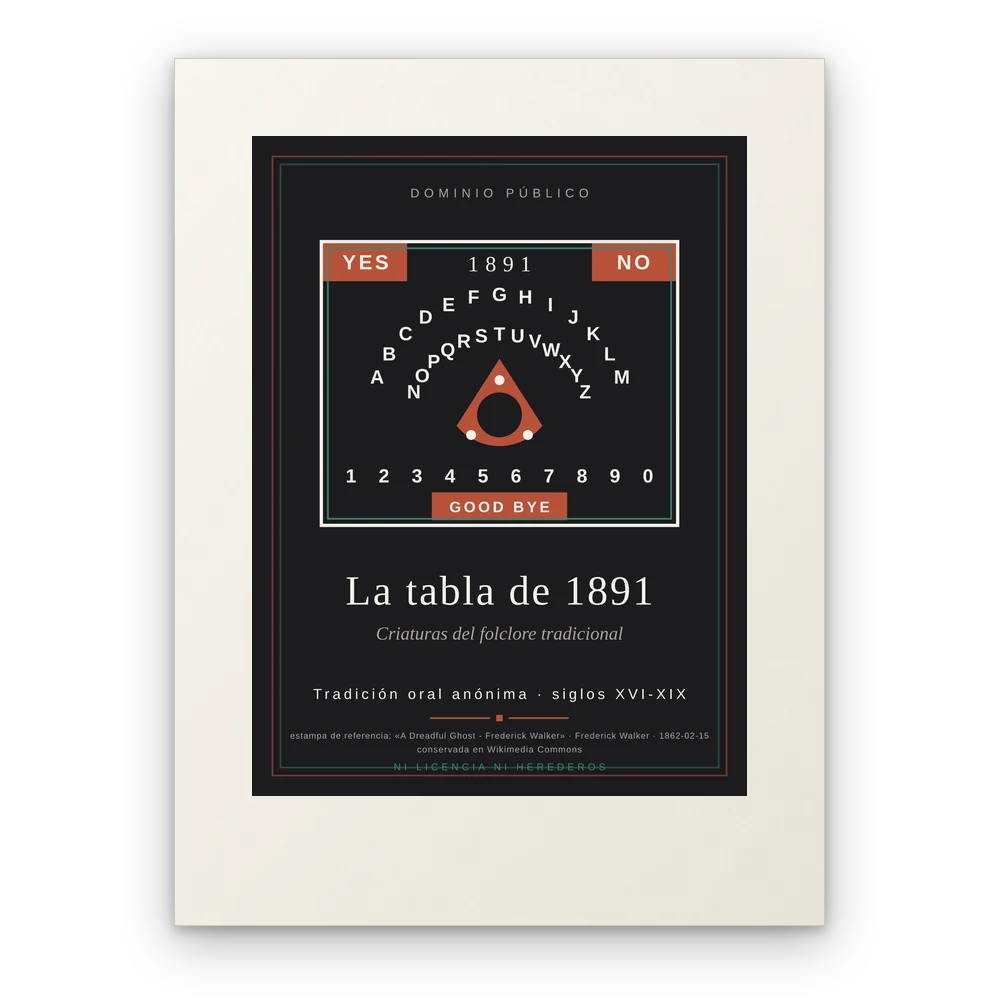 La tabla de 1891, lámina en papel mate