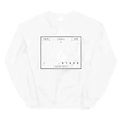 La tabla de 1891, sudadera de cuello redondo en color blanco
