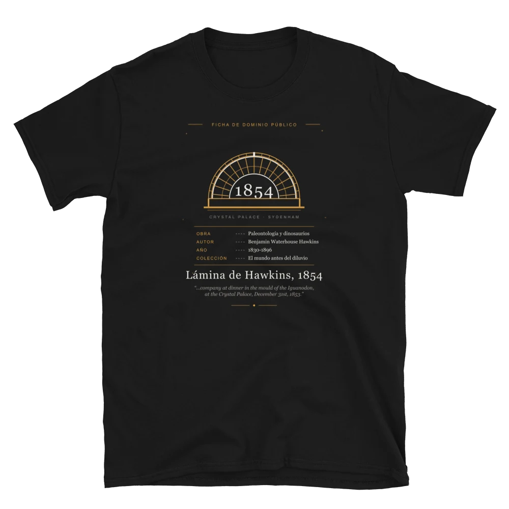 Lámina de Hawkins, 1854, camiseta de algodón en color negro