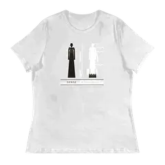 Las dos hermanas, Damen-T-Shirt in Weiß
