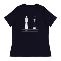 Las dos hermanas, Damen-T-Shirt in Navy