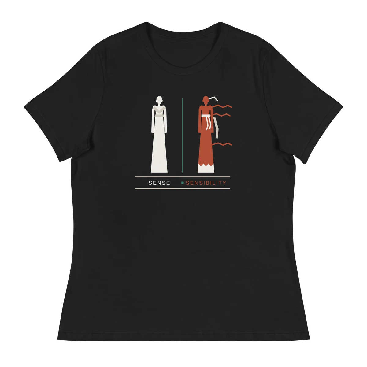 Las dos hermanas, Damen-T-Shirt in Schwarz